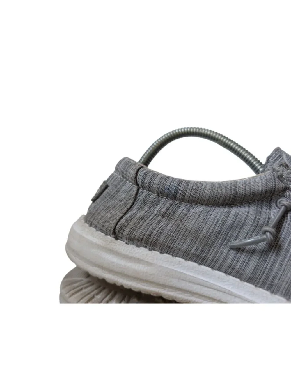 Hey Dude Wally Slip On Shoes Linen Stone Grey Size Youth 4 Women's 5 EU 36